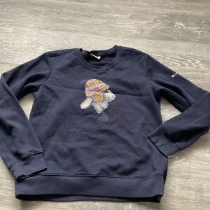 Columbia Navy Crewneck Sweater with Penguin Motif